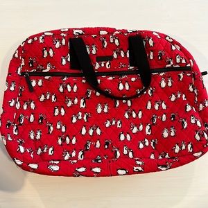 Vera Bradley Playful Penguins Red Grand Traveler
